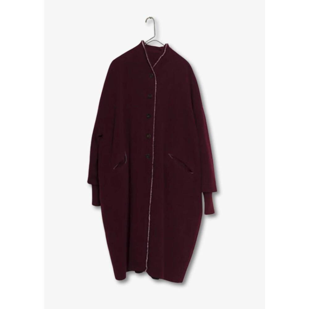 NEW HANNOH WESSEL women's milena wool blend coat in oxblood